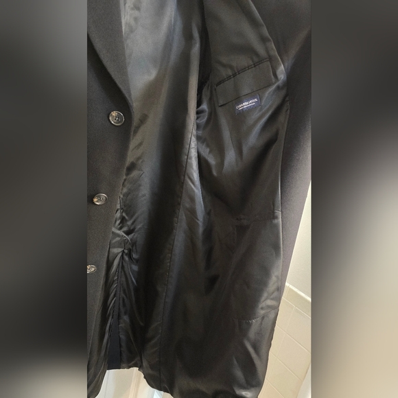 Chaps Ralph Lauren 70% Wool & 30% Cashmere Full Length Coat in Black Sized 46R - Picture 7 of 14